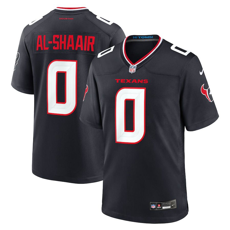 Men Houston Texans #0 Azeez Al-Shaair Nike Navy Team Game NFL Jersey->houston texans->NFL Jersey